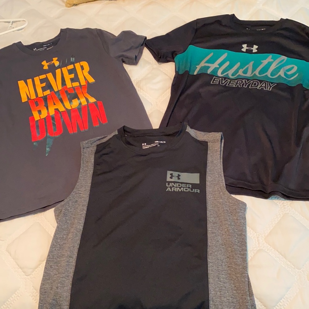 Lot of (3) boys UnderArmour shirts